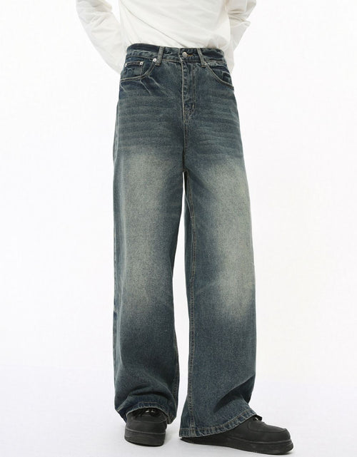 Load image into Gallery viewer, Men's Washed Wide Leg Jeans
