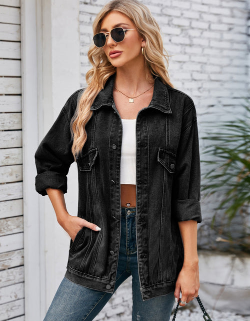 Load image into Gallery viewer, Button Up Long Sleeve Denim Jacket
