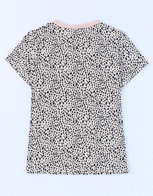 Load image into Gallery viewer, MAMA Animal Print Round Neck Short Sleeve T-Shirt
