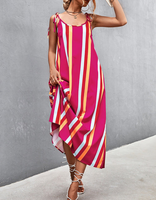 Load image into Gallery viewer, Striped Scoop Neck Cami Dress
