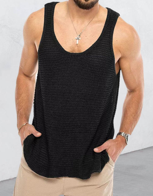 Load image into Gallery viewer, Men's Plus Size Scoop Neck Knit Tank
