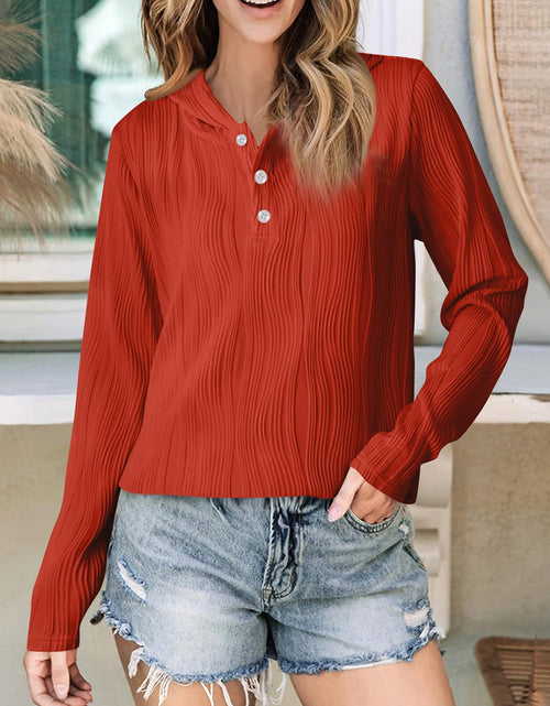 Load image into Gallery viewer, Textured Long Sleeve Hoodie
