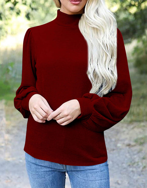 Load image into Gallery viewer, Full Size Mock Neck Long Sleeve T-Shirt
