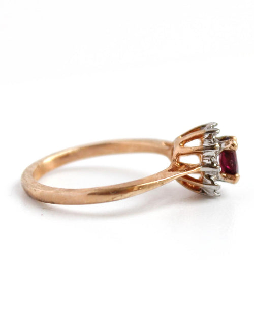 Load image into Gallery viewer, Vintage Genuine Opal or Austrian Crystal Ring 18k Yellow Gold Electroplated by PVD Vintage Jewelry
