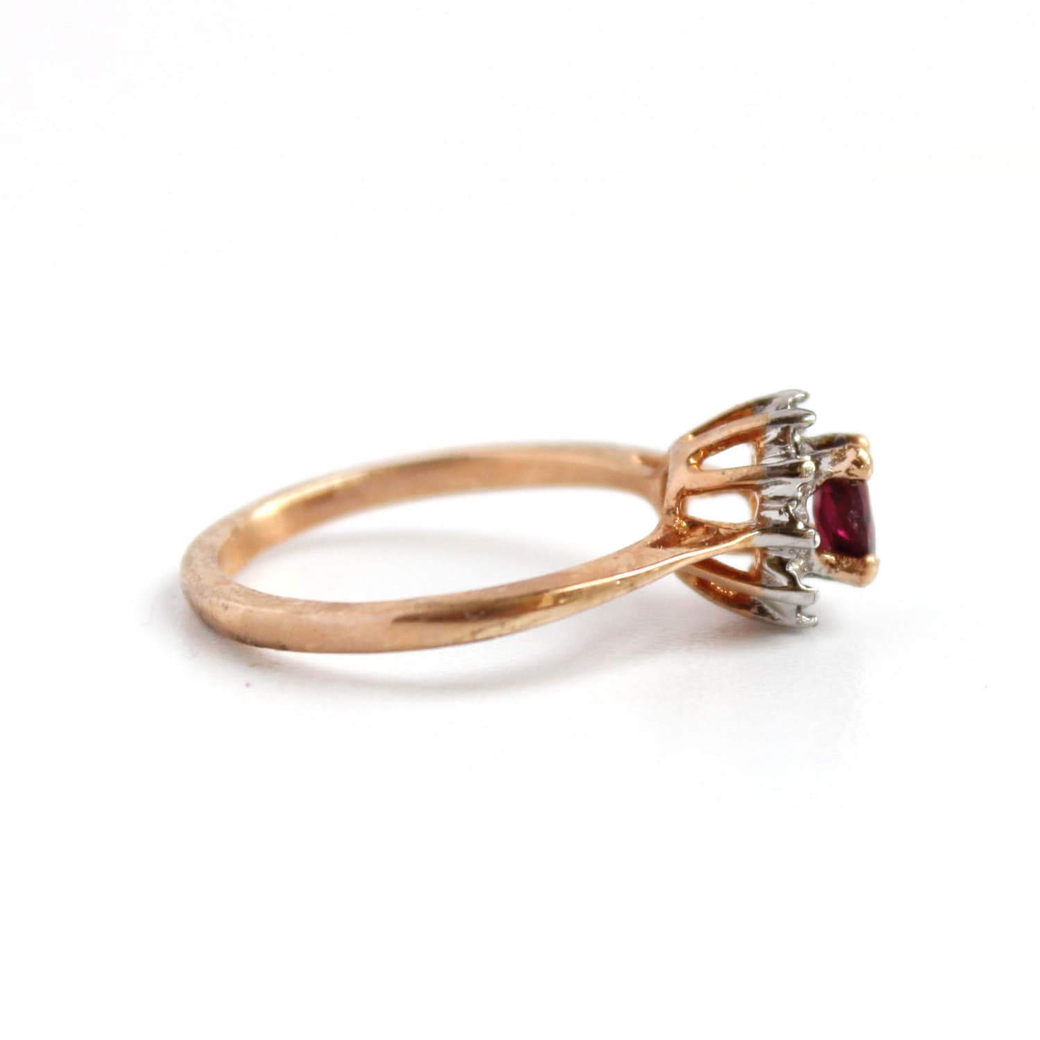 Vintage Genuine Opal or Austrian Crystal Ring 18k Yellow Gold Electroplated by PVD Vintage Jewelry