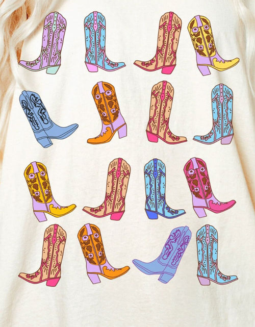 Load image into Gallery viewer, Boots Round Neck Half Sleeve Oversize T-Shirt
