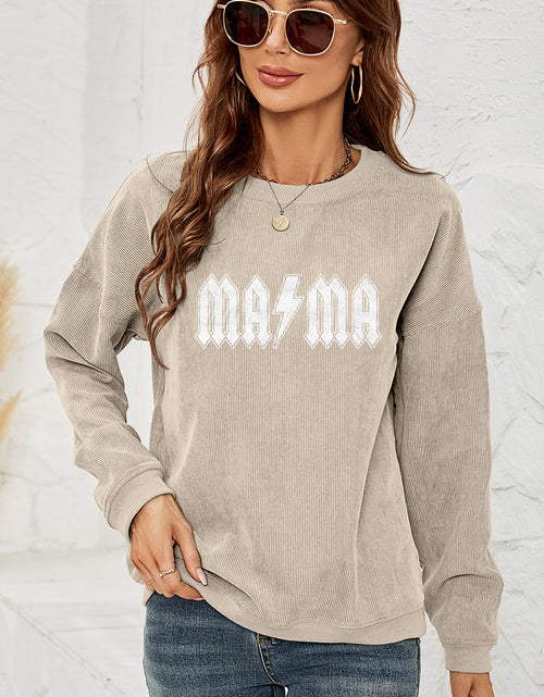 Load image into Gallery viewer, MAMA Graphic Dropped Shoulder Sweatshirt
