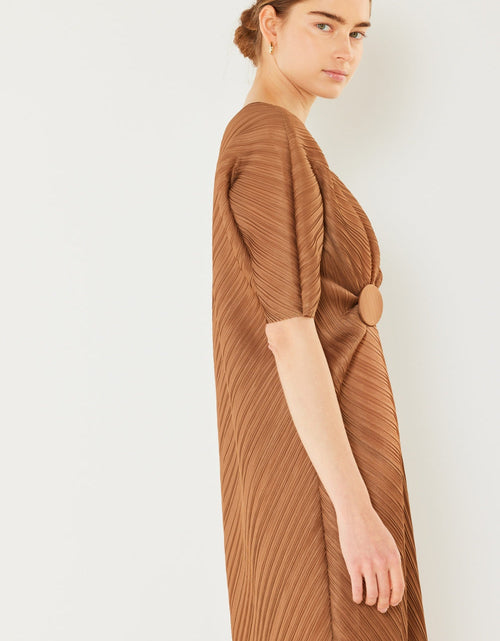 Load image into Gallery viewer, Marina West Swim Pleated Dolman Sleeve Dress
