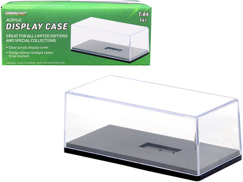 Load image into Gallery viewer, Collectible Acrylic Display Show Case with Black Plastic Base for 1/64 Scale Model Cars by Greenlight
