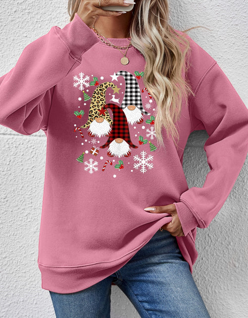 Load image into Gallery viewer, Faceless Gnomes Graphic Drop Shoulder Sweatshirt
