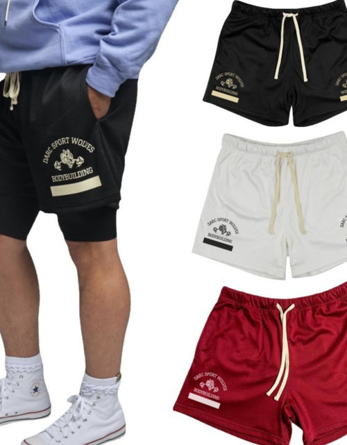 Load image into Gallery viewer, Men's Plus Size Graphic Drawstring Active Shorts

