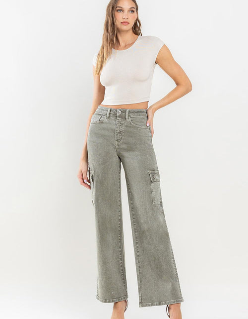 Load image into Gallery viewer, Vervet by Flying Monkey 90's Super High Rise Cargo Jeans
