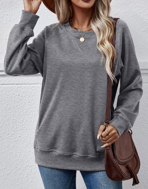 Load image into Gallery viewer, Round Neck Long Sleeve Sweatshirt
