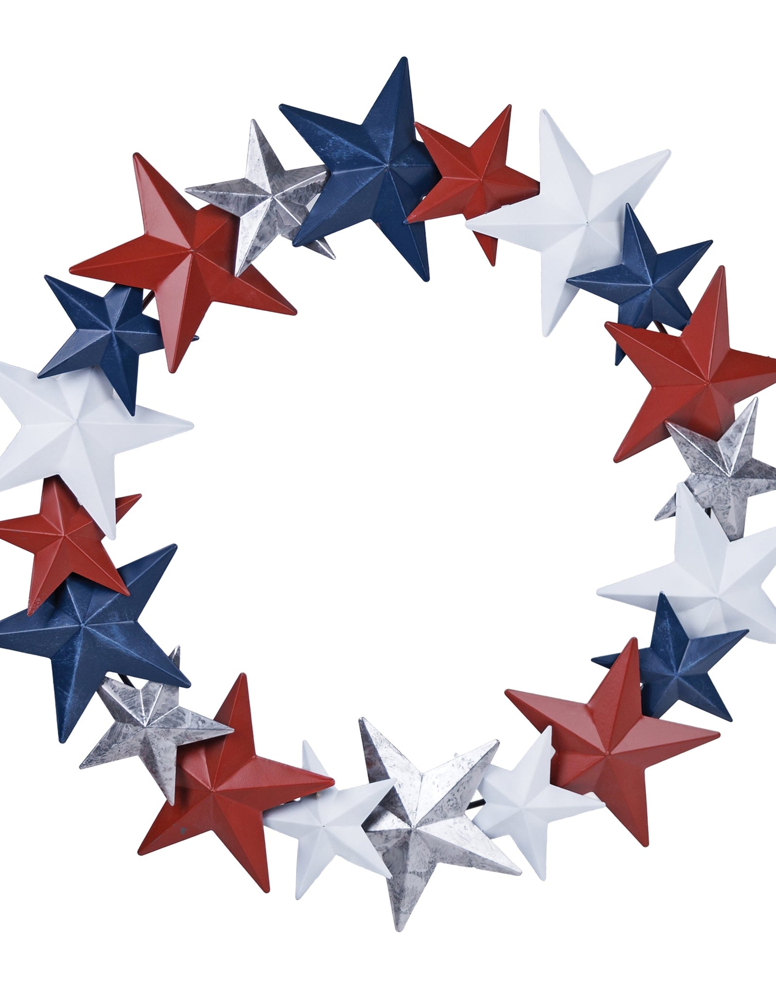 Americana Metal Star Wreath 18"D