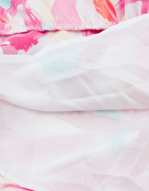 Load image into Gallery viewer, Printed Square Neck Tied Smocked Dress
