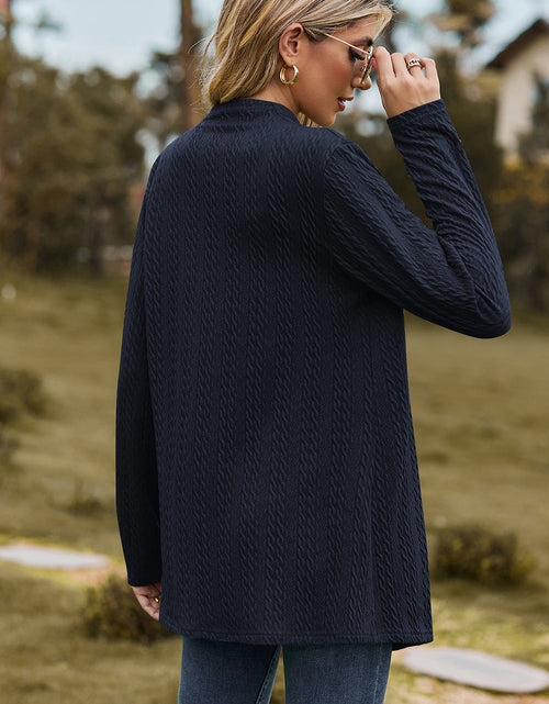 Load image into Gallery viewer, Textured Open Front Long Sleeve Cardigan
