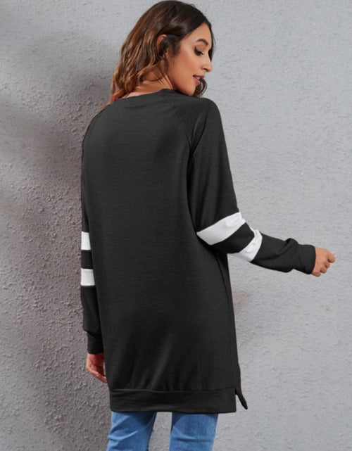 Load image into Gallery viewer, Full Size Striped Round Neck Long Sleeve T-Shirt
