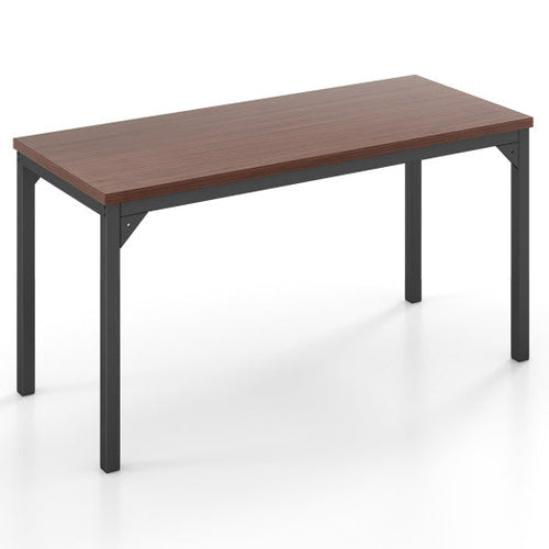 Load image into Gallery viewer, 55 Inch Conference Table with Heavy-duty Metal Frame-Brown
