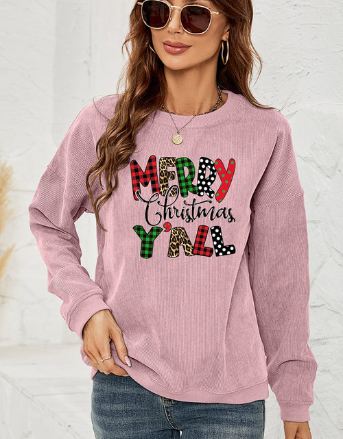 Load image into Gallery viewer, MERRY CHRISTMAS Y'ALL Graphic Sweatshirt
