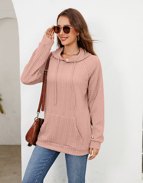 Load image into Gallery viewer, Raglan Sleeve Front Pocket Hoodie
