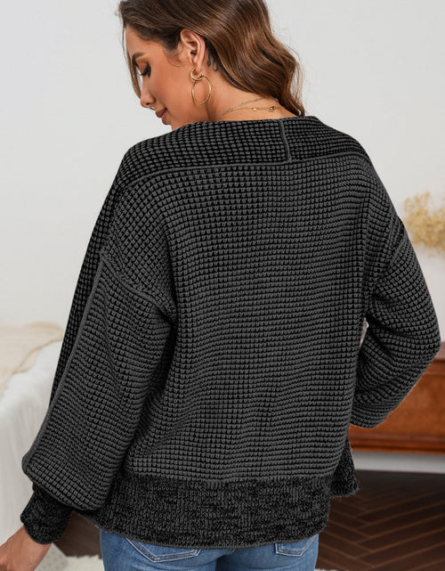 Load image into Gallery viewer, Waffle-knit Pocketed Open Front Cardigan
