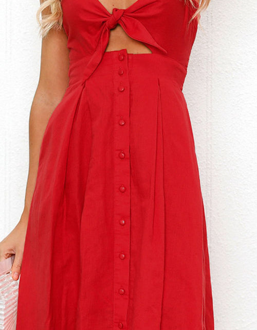Load image into Gallery viewer, Cutout Smocked Sweetheart Neck Cami Dress
