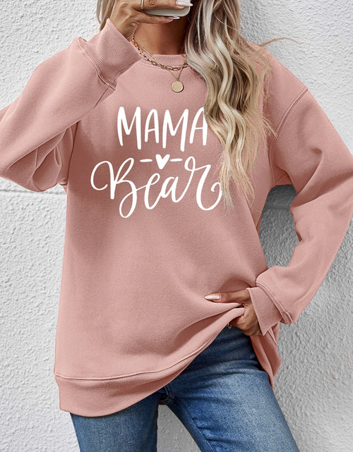 Load image into Gallery viewer, Letter Graphic Round Neck Long Sleeve Sweatshirt
