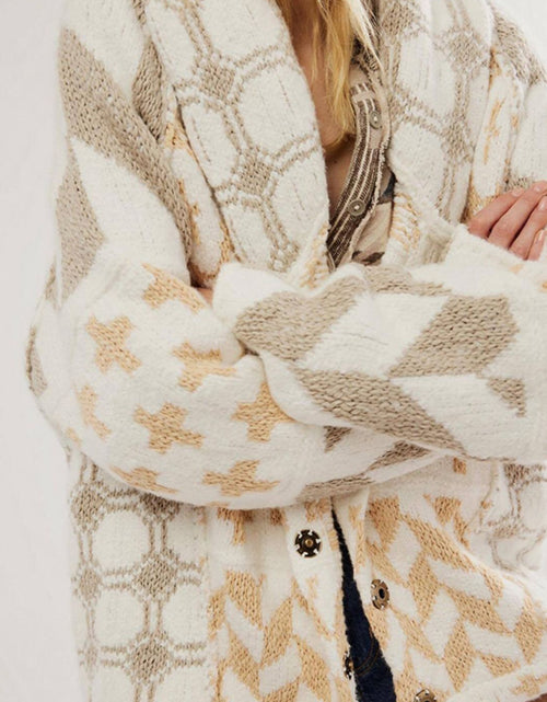 Load image into Gallery viewer, Collared Neck Long Sleeve Cardigan
