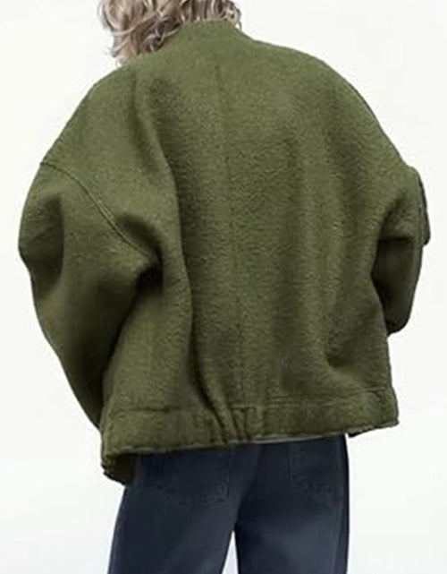 Load image into Gallery viewer, Full Size Snap Down Drop Shoulder Jacket
