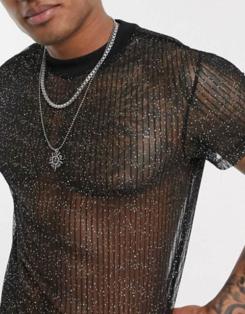Load image into Gallery viewer, Men's Full Size Mock Neck Short Sleeve Top Plus Size
