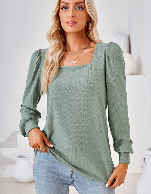 Load image into Gallery viewer, Square Neck Puff Sleeve T-Shirt
