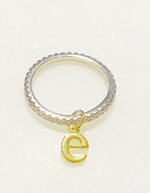 Load image into Gallery viewer, Dangle Initial Ring by Ellisonyoung.com
