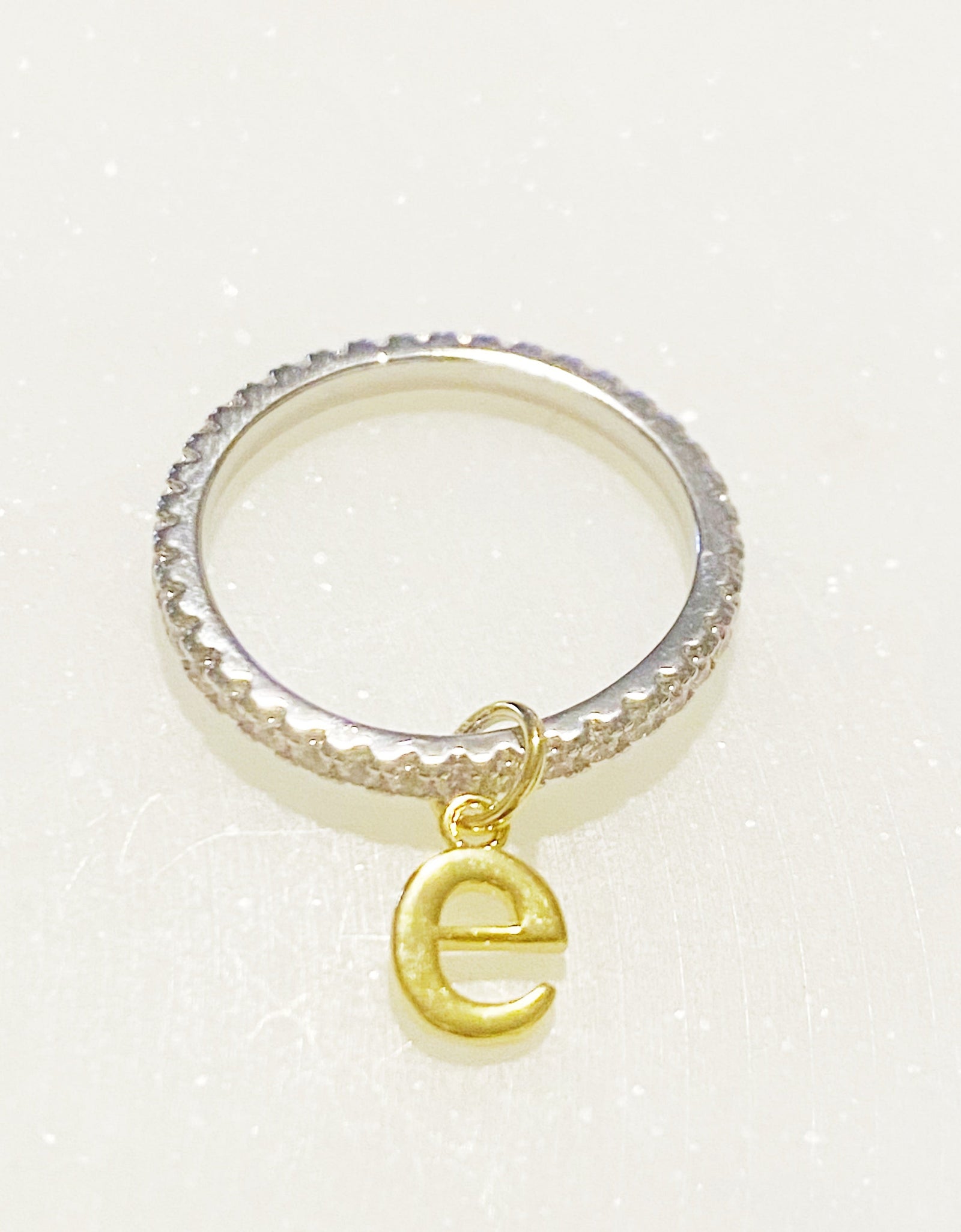 Dangle Initial Ring by Ellisonyoung.com
