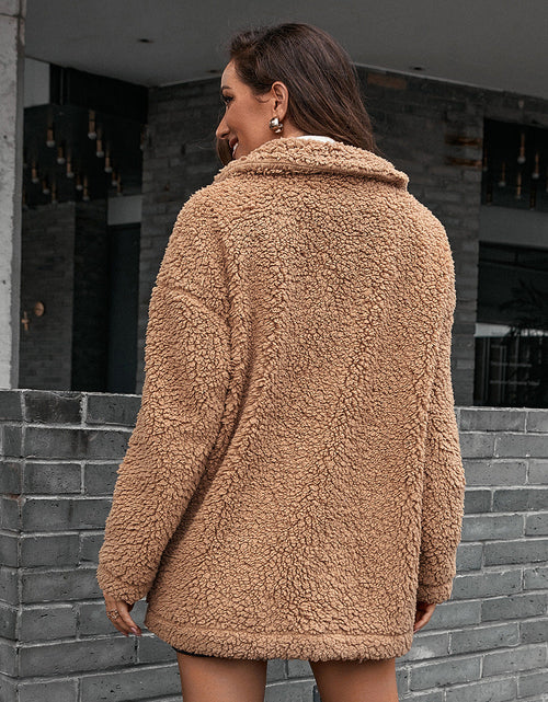 Load image into Gallery viewer, Ivy Lane Zip-Up Collared Teddy Jacket
