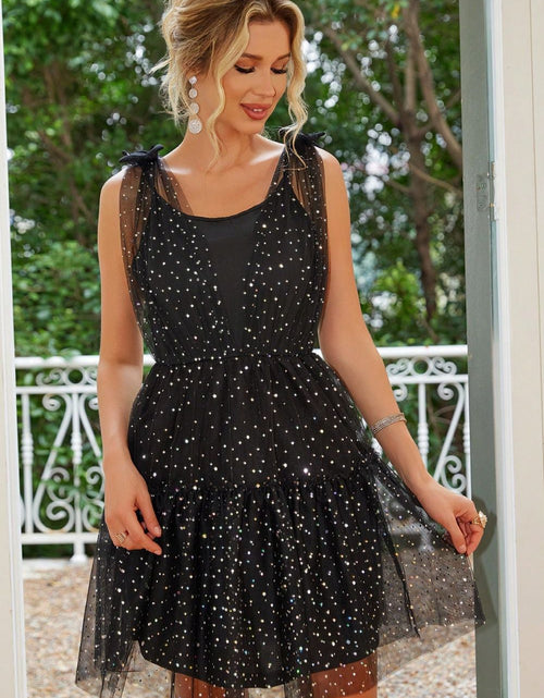 Load image into Gallery viewer, Tied Scoop Neck Mini Cami Dress

