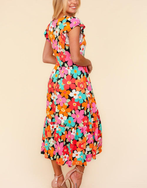 Load image into Gallery viewer, Haptics Floral Midi Dress with Side Pockets
