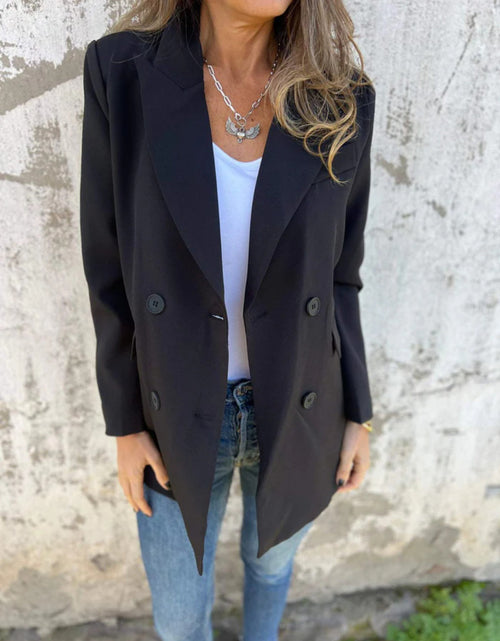 Load image into Gallery viewer, Full Size Collared Neck Long Sleeve Blazer

