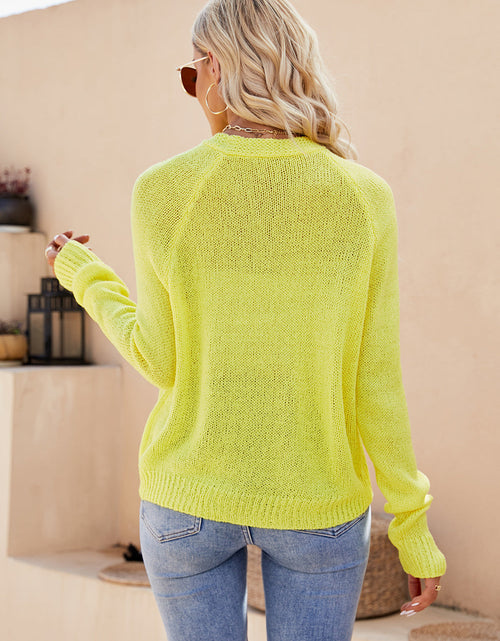Load image into Gallery viewer, Button Up V-Neck Long Sleeve Cardigan
