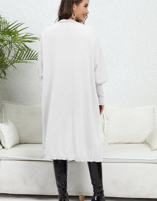 Load image into Gallery viewer, Lantern Sleeve Open Front Pocketed Cardigan
