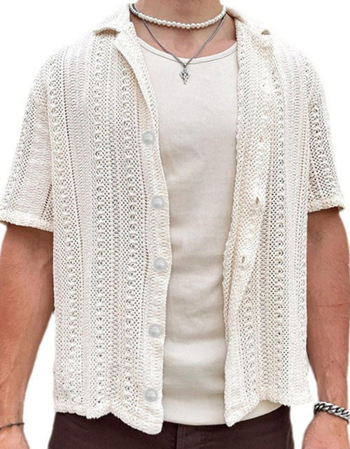 Load image into Gallery viewer, Men's Full Size Button Down Short Sleeve Shirt Plus Size
