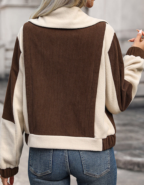 Load image into Gallery viewer, Perfee Color Block Zip Up Pocketed Jacket
