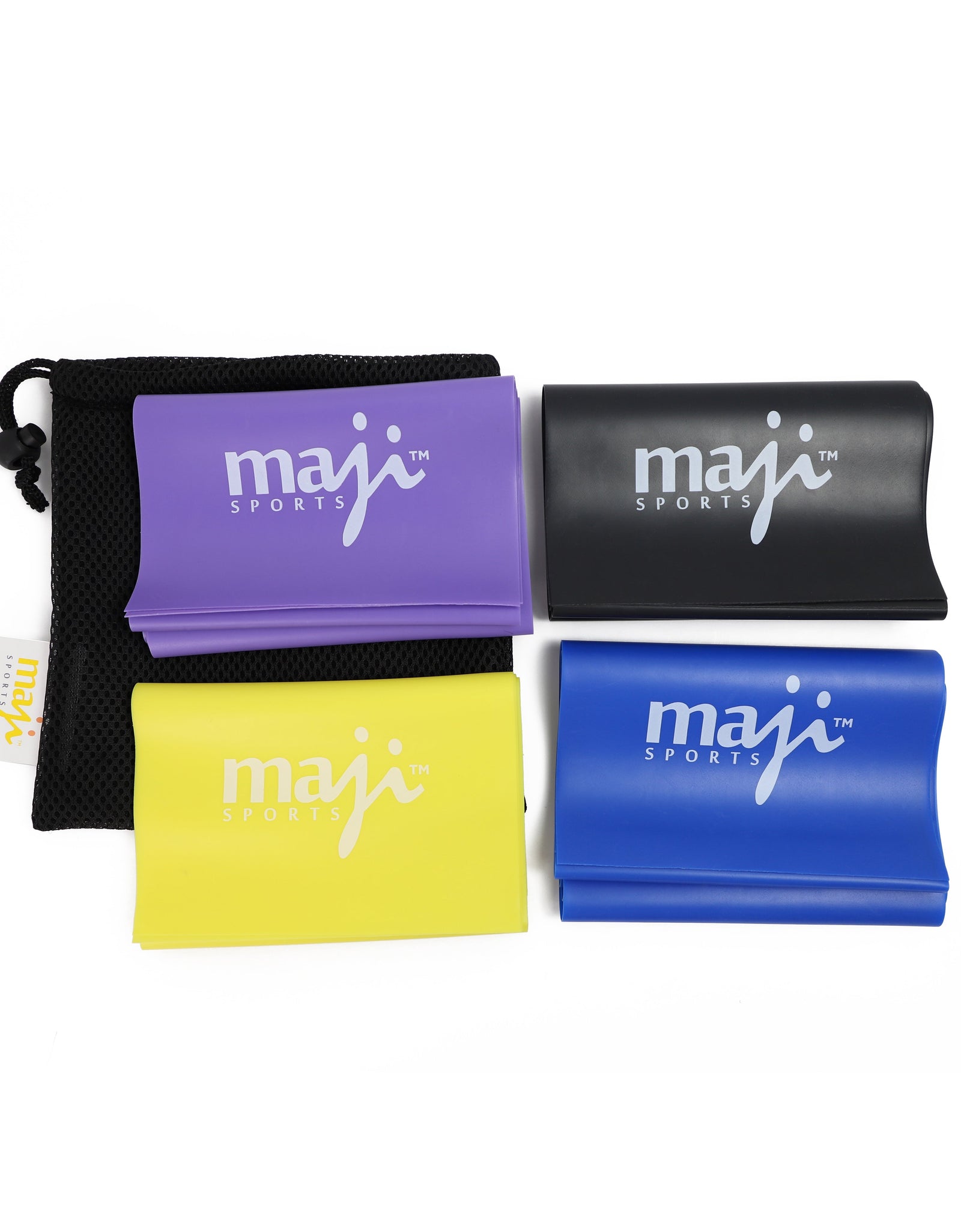 Full Body Exercise & Stretch Bands - Variable Resistance 4 Pack by Jupiter Gear Home