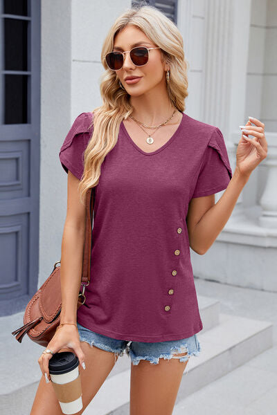 Load image into Gallery viewer, V-Neck Short Sleeve T-Shirt
