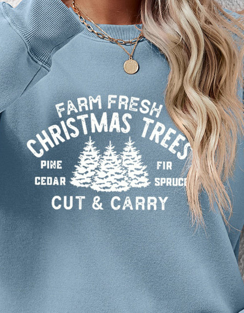 Load image into Gallery viewer, Round Neck Graphic Long Sleeve Sweatshirt
