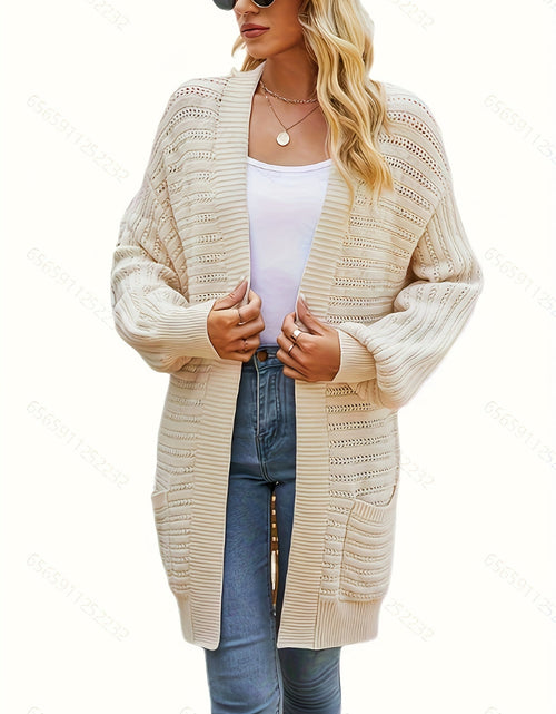 Load image into Gallery viewer, Open Front Sweater Cardigan with Pockets
