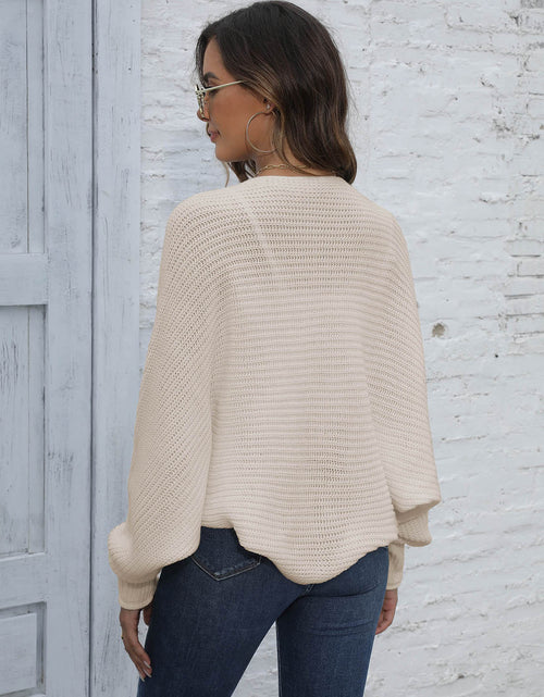 Load image into Gallery viewer, Bat Sleeve Open Front Short Cardigan
