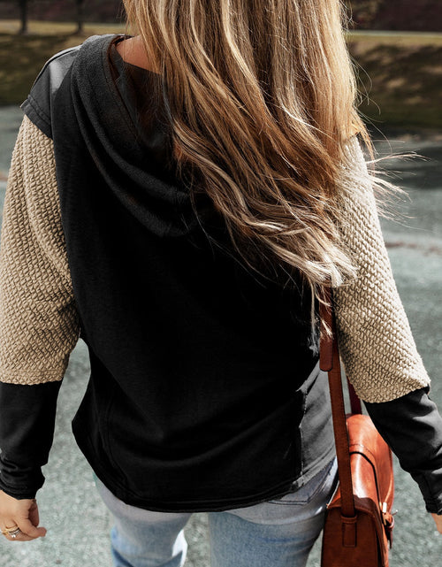 Load image into Gallery viewer, Color Block Dropped Shoulder Hoodie
