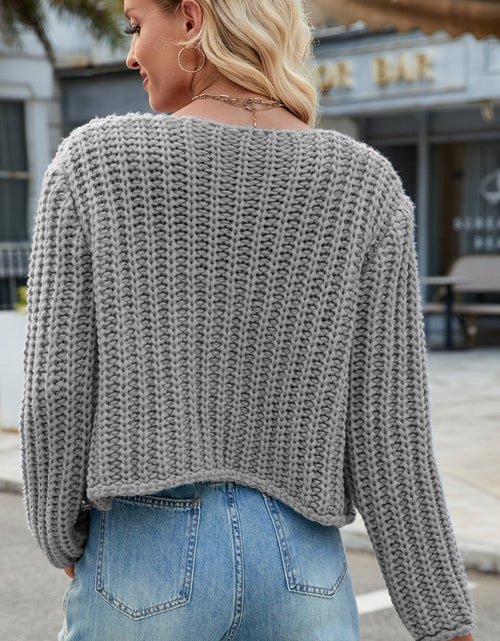 Load image into Gallery viewer, Round Neck Button Up Cardigan with Pockets
