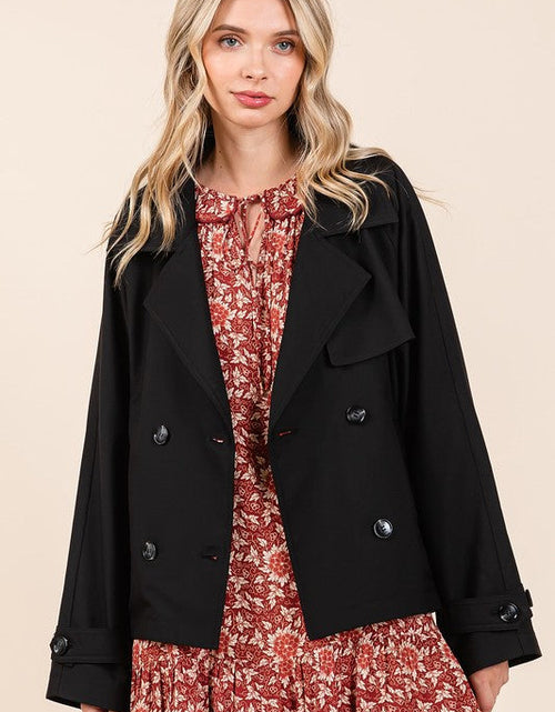 Load image into Gallery viewer, Mittoshop Double Breasted Long Sleeve Trench Coat Jacket
