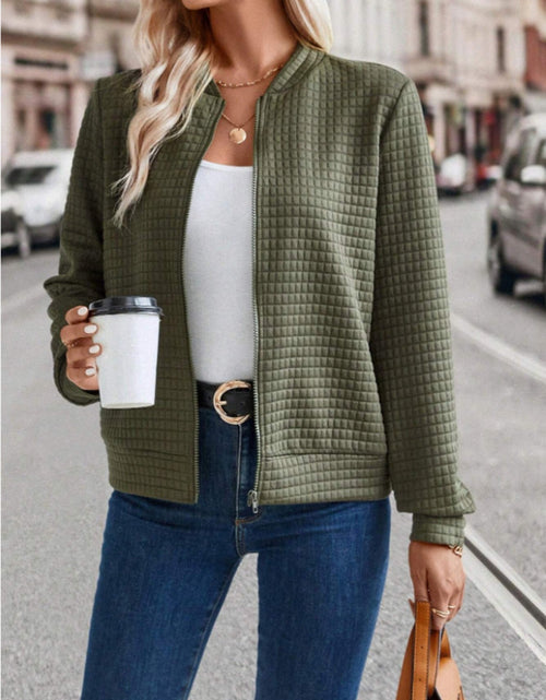 Load image into Gallery viewer, Zip Up Long Sleeve Jacket
